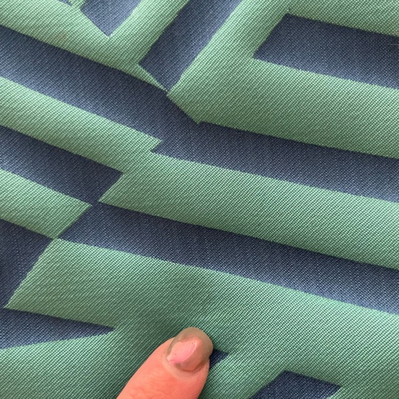 B MIchael America Red Collection Blue & Mint Patterned Knee Length Dress Size 4 - Picture 11 of 11